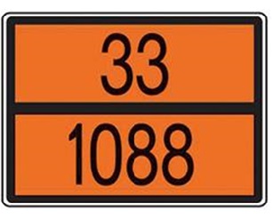 panel naranja identificar mercancías peligrosas